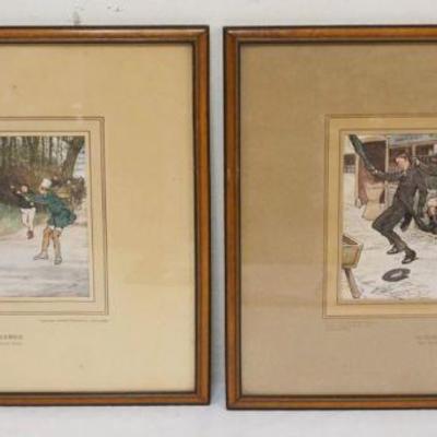1082	2 FRAMED PRINTS DICKENS PICTURES FROM PICKWICK, EACH APPROXIMATELY 13 IN X 15 IN OVERALL
