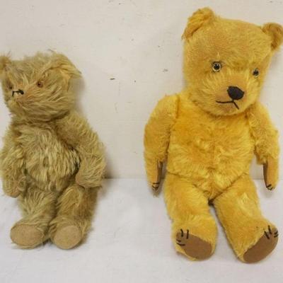 1269	VINTAGE TOY TEDDY BEARS, JOINTED ARMS & LEGS, TALLEST APPROXIMATELY 16 IN
