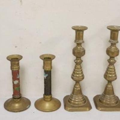 1247	COLLECTION OF 20TH CENTURY BRASS CANDLESTICKS, LARGEST APPROXIMATELY 12 IN H
