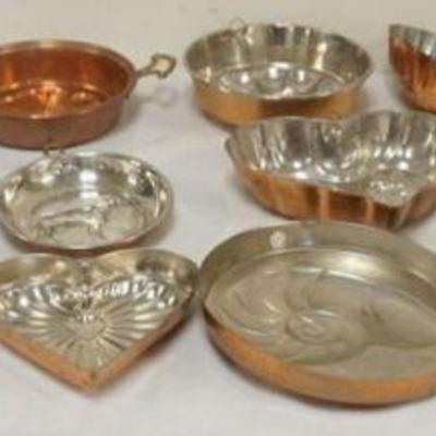 1256	GROUP OF ASSORTED COPPER FOOD MOLDS
