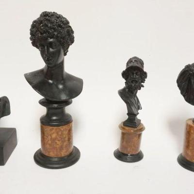 1178	GROUP OF COMPOSITION NEOCLASSICAL BUSTS, TALLEST APPROXIMATELY 9 IN HIGH

