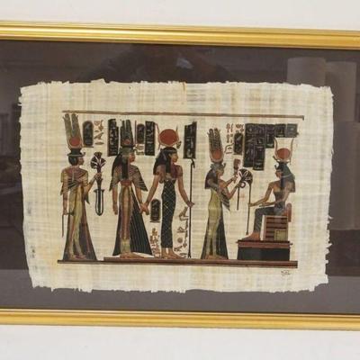 1192	FRAMED EGYPTIAN PAPYRUS ART, APPROXIMATELY 25 IN X 35 IN OVERALL
