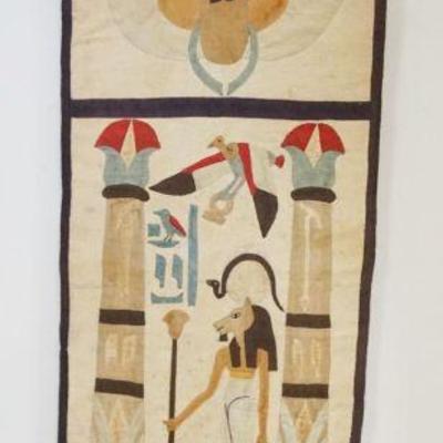 Sale Photo Thumbnail #189: 1190	EGYPTIAN HANGING HAND SEWN TAPESTRY, APPROXIMATELY 19 IN X 60 IN
