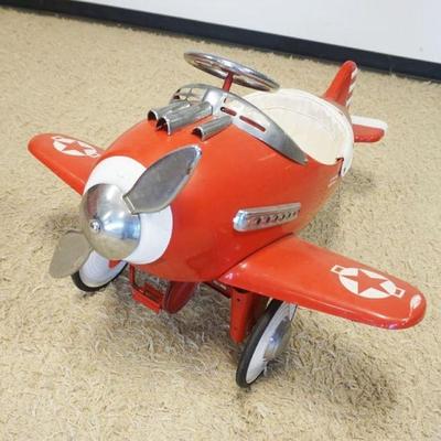1133	VINTAGE METAL CHILDS TOY PEDAL AIRPLANE *SKY-KING* LIMITED EDITION, APPROXIMATELY 46 IN X 37 IN X 24 IN HIGH
