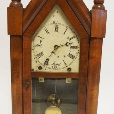 1097	NEW HAVEN STEEPLE SHELF CLOCK, APPROXIMATELY 20 IN HIGH

