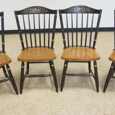 1151	SET OF 4 L HITCHCOCK STENCILED DECORATED CHAIRS
