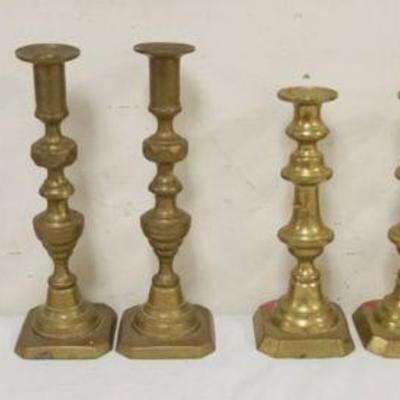 1246	COLLECTION OF 20TH CENTURY BRASS CANDLESTICKS, LARGEST APPROXIMATELY 11 1/2 IN H
