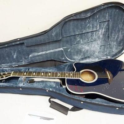 1259	CELESTIAL NIGHT ACOUSTIC GUITAR IN CASE, ESTEBAN, WRITING ON GUITAR FOR GIFT

