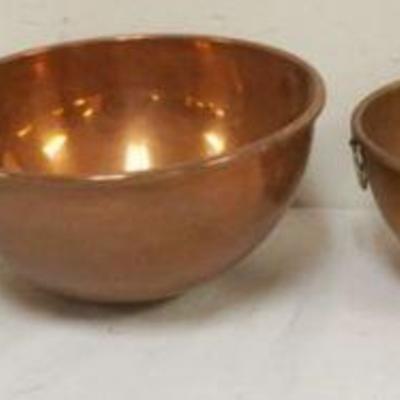 1258	4 COPPER MIXING BOWLS
