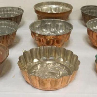 1253	GROUP OF ASSORTED COPPER FOOD MOLDS
