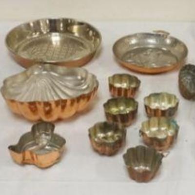 1257	GROUP OF ASSORTED COPPER FOOD MOLDS
