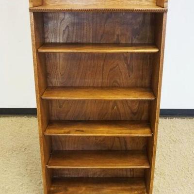 1129	ANTIQUE OAK BOOKCASE, APPROXIMATELY 29 IN X 11 IN X 57 1/2 IN HIGH
