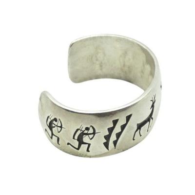 MANUEL HOYUNGOWA HOPI SILVER CUFF BRACELET