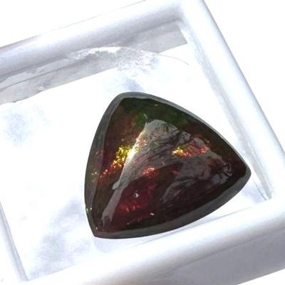 CUSHION TRILLION 8CT ETHIOPIAN BLACK FIRE OPAL