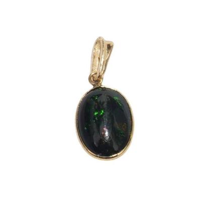 14k BLACK FIRE OPAL PENDANT