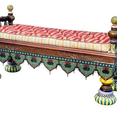 MACKENZIE CHILDS RIDICULOUS BENCH