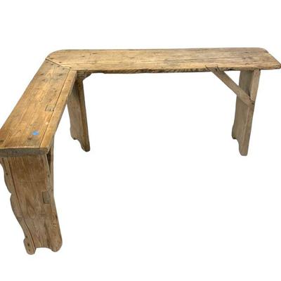 ANTIQUE AMERICAN CORNER BENCH PENNSYLVANIA