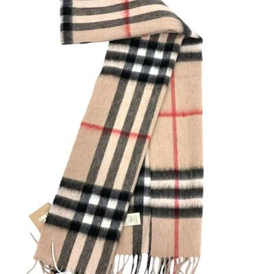 CASHMERE BURBERRY CHECK SCARF NEW