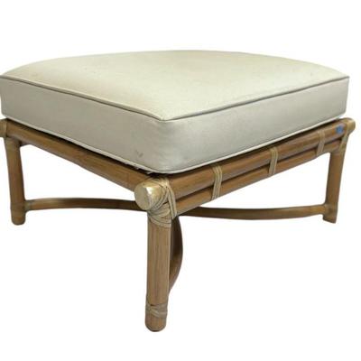 VINTAGE MCGUIRE BAMBOO OTTOMAN