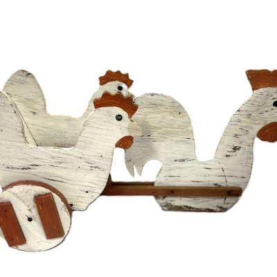 AMERICAN FOLK ART WHIMSICAL CHICKEN PLANTER