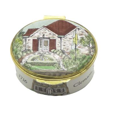 CLEMSON SC CRUMMLES ENGLISH PORCELAIN TRINKET BOX