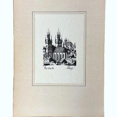 ORIGINAL ARCHITECTURAL PEN & INK PRAGUE