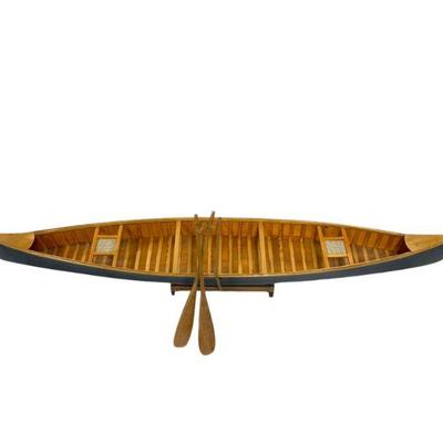 VINTAGE WOOD MODEL ADIRONDACK GUIDE CANOE