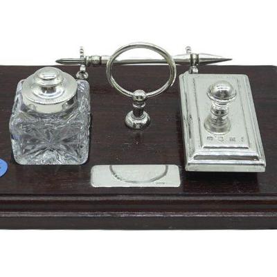 ENGLISH STERLING SILVER DESK SET