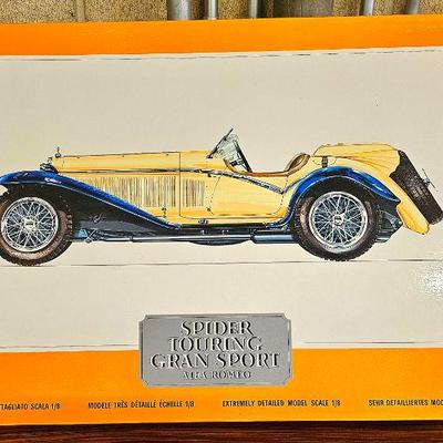 Vintage plastic & metal car models. Including some Pocher (Italy) models. (all unassembled)
