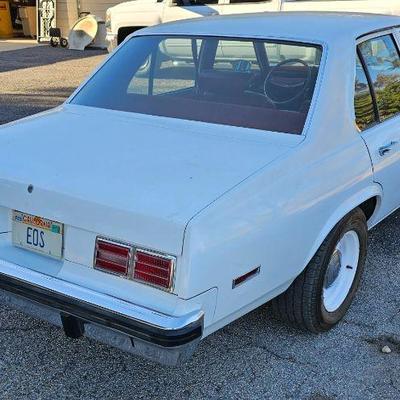 1976 Chevy Nova - Concours Model - 4 Door - Small Block 400hp Engine - White - Red Interior. Runs Great !