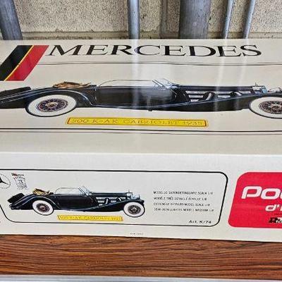 Vintage plastic & metal car models. Including some Pocher (Italy) models. (all unassembled)