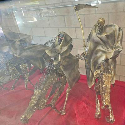 Large "Four Horseman Of The Apocalypse" encased in glass metal sculpture by RON WHITACRE. (1969)