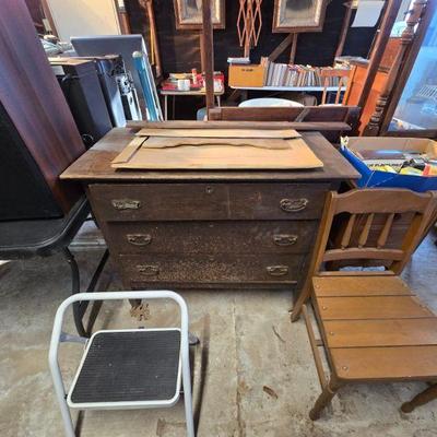 Antique Dresser with Mirror