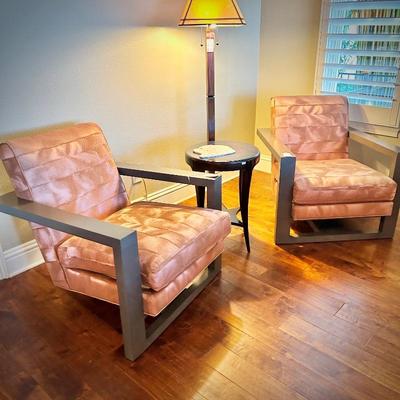 Pair of Thayer Coggin (Hickory, NC) Milo Baughman-designed armchairs