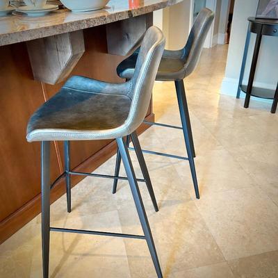 Scan Design chairs - two 30" bar stools and a desk chairchair