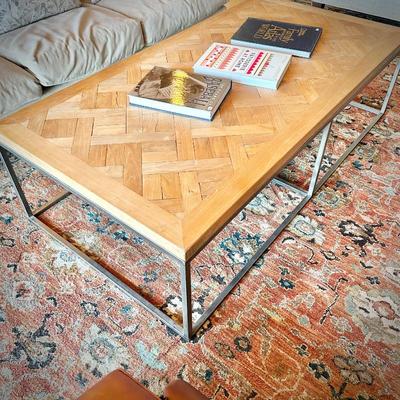 Oversized modern farmhouse coffee table