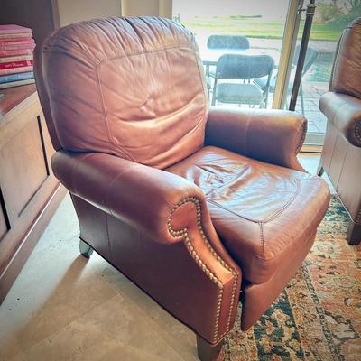 Pair of MotionCraft (Sherrill Furniture) leather recliners