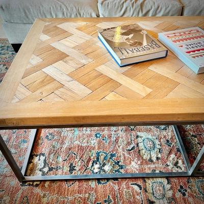 Oversized modern farmhouse coffee table
