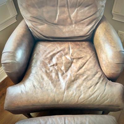 Furnitureland South (High Point, NC) leather chair and ottoman