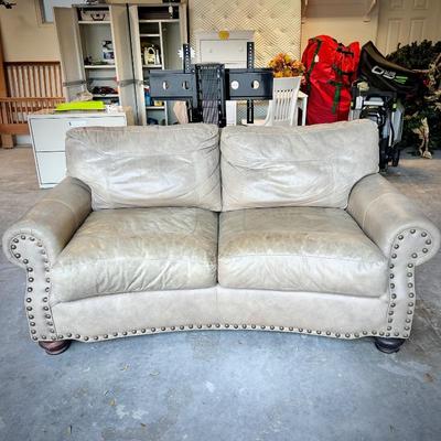 Bernhardt leather loveseat 