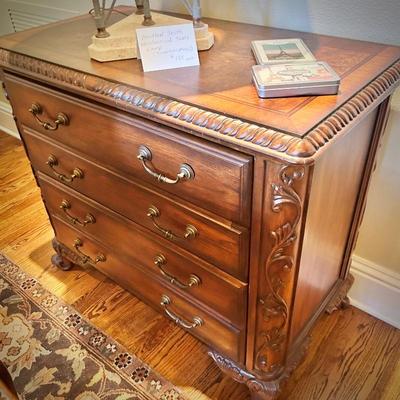 Hooker "South Seas" writing desk and 4-drawer chest