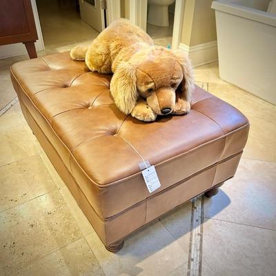 Leather ottoman