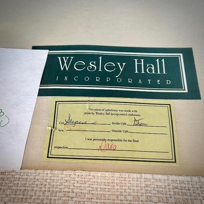 Pair of Wesley Hall (Hickory, NC) off-white occasional chairs