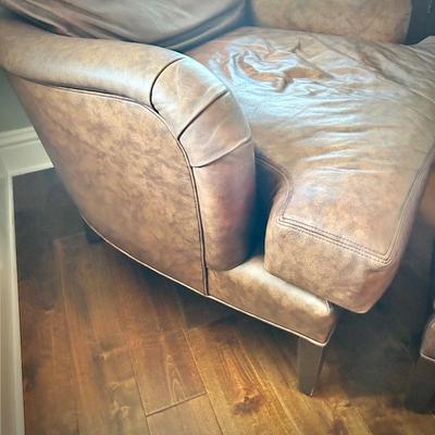 Furnitureland South (High Point, NC) leather chair and ottoman