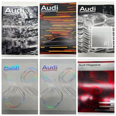 (6) Vintage Audi Magazines including Holographic Cover
