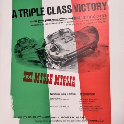 Porsche - “ Triple Class Victory “ Signed And Numbered Print 1953
Winners of 1952 and 1953 stock cars poster 1500cc Gran Turismo
XXI....