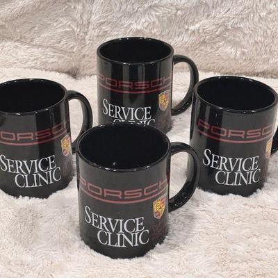 (4) Porsche Coffee Mugs

