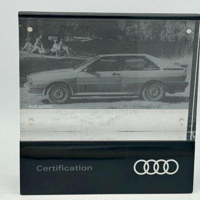 Audi Quattro Dealer Certification Plaque
