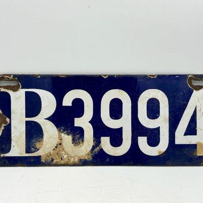 Rare Vintage Porcelain MA Dealer License Plate
