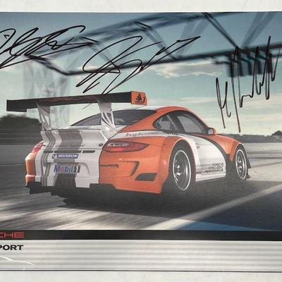 Autographed Porsche GT3 R Hybrid 11.5” Porsche Motorsport Photo & Specs
